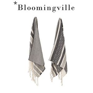 Bloomville Tassle Woven Tea Towel Set